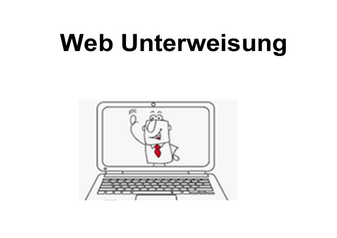 Bild: Laptop für Weg Webunterweisung.